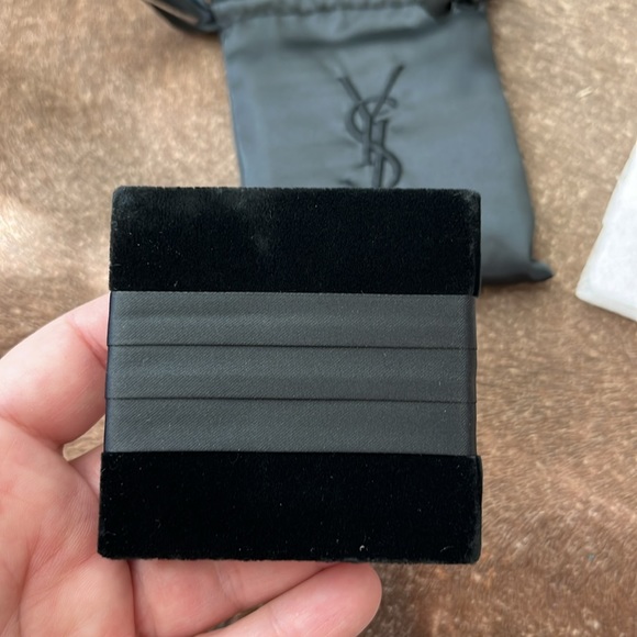 Yves Saint Laurent YSL Black Velvet Compact Cummerbund Travel Mirror & Pouch Rar - Picture 5 of 9
